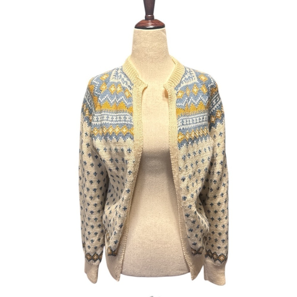 Vintage Herman Mehren Wool Hand Knit Cardigan